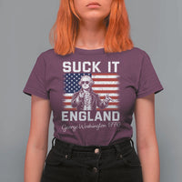 Funny 4th Of July George Washington T Shirt For Women Suck It England