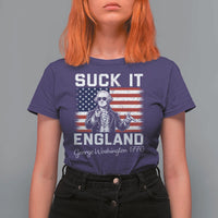 Funny 4th Of July George Washington T Shirt For Women Suck It England