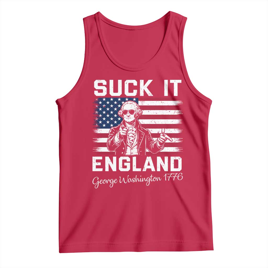 Funny 4th Of July George Washington Tank Top Suck It England