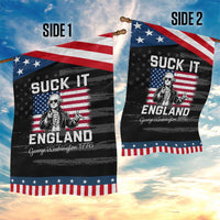 Funny 4th Of July George Washington Patriotic Garden Flag Suck It England