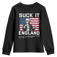 Funny 4th Of July George Washington Youth Sweatshirt Suck It England