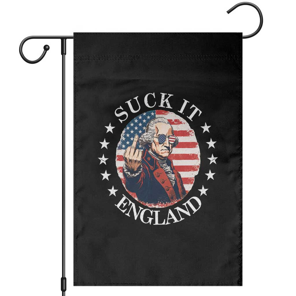 Funny George Washington Revolutionary War Garden Flag Suck It England