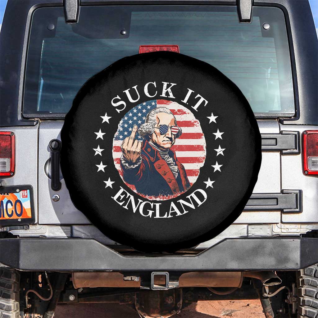 Funny George Washington Revolutionary War Spare Tire Cover Suck It England