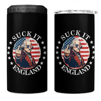 Funny George Washington Revolutionary War 4 in 1 Can Cooler Tumbler Suck It England
