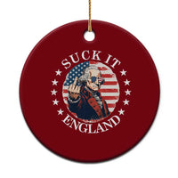 Funny George Washington Revolutionary War Ceramic Ornament Suck It England