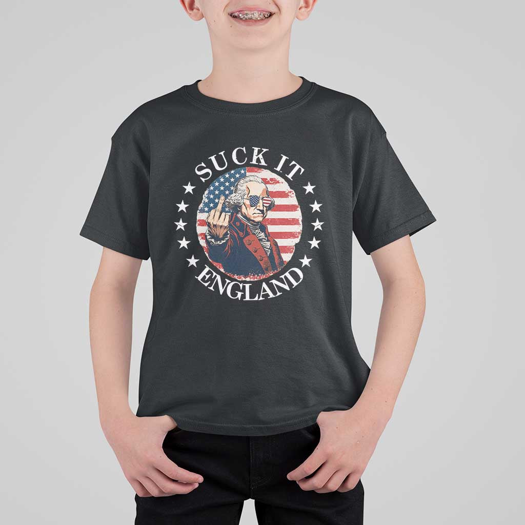 Funny George Washington Revolutionary War T Shirt For Kid Suck It England