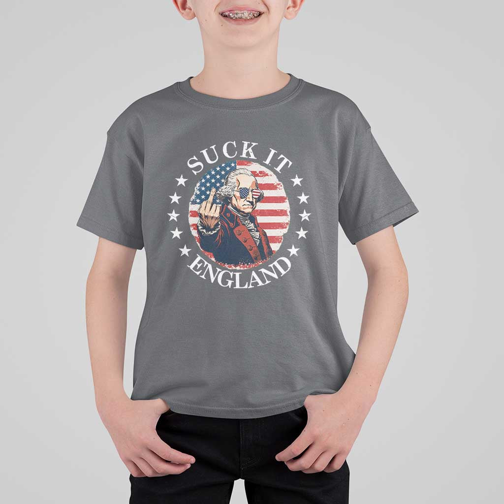 Funny George Washington Revolutionary War T Shirt For Kid Suck It England
