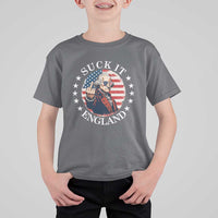 Funny George Washington Revolutionary War T Shirt For Kid Suck It England