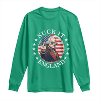 Funny George Washington Revolutionary War Long Sleeve Shirt Suck It England