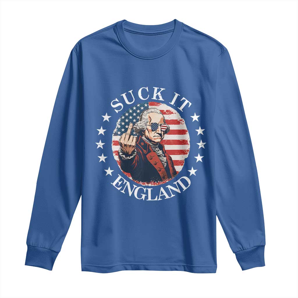 Funny George Washington Revolutionary War Long Sleeve Shirt Suck It England