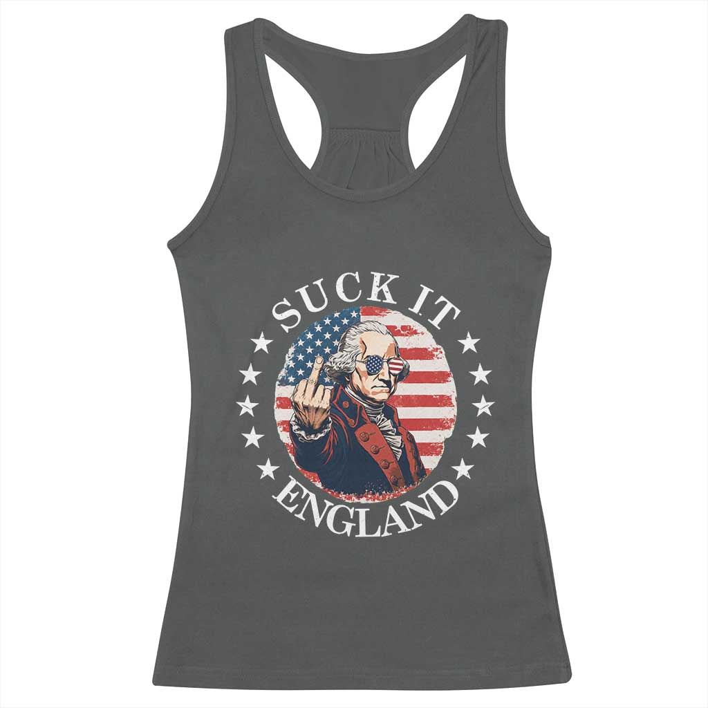Funny George Washington Revolutionary War Racerback Tank Top Suck It England