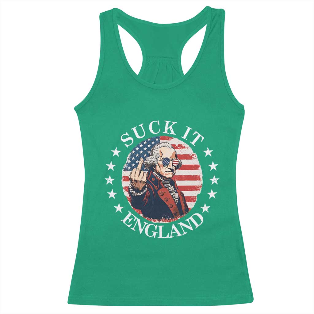 Funny George Washington Revolutionary War Racerback Tank Top Suck It England