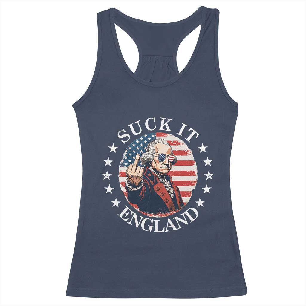 Funny George Washington Revolutionary War Racerback Tank Top Suck It England