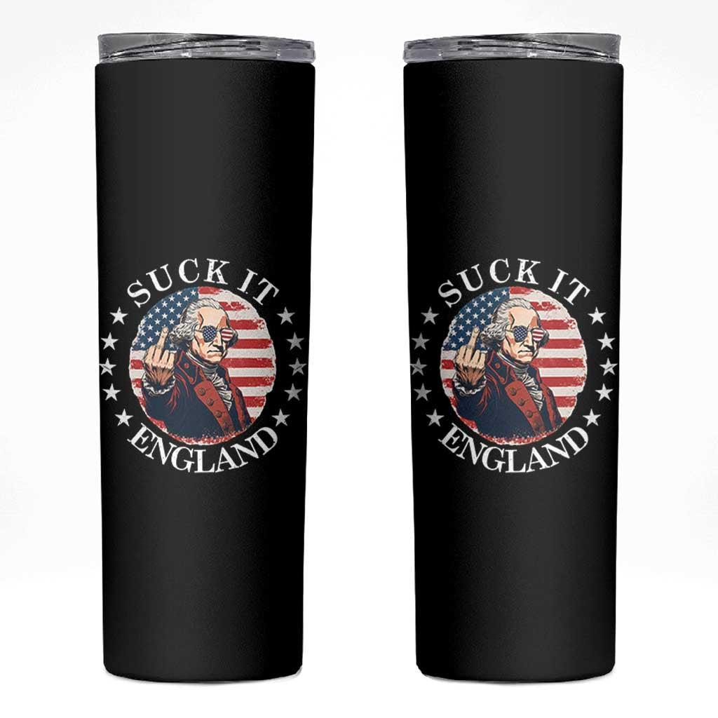 Funny George Washington Revolutionary War Skinny Tumbler Suck It England