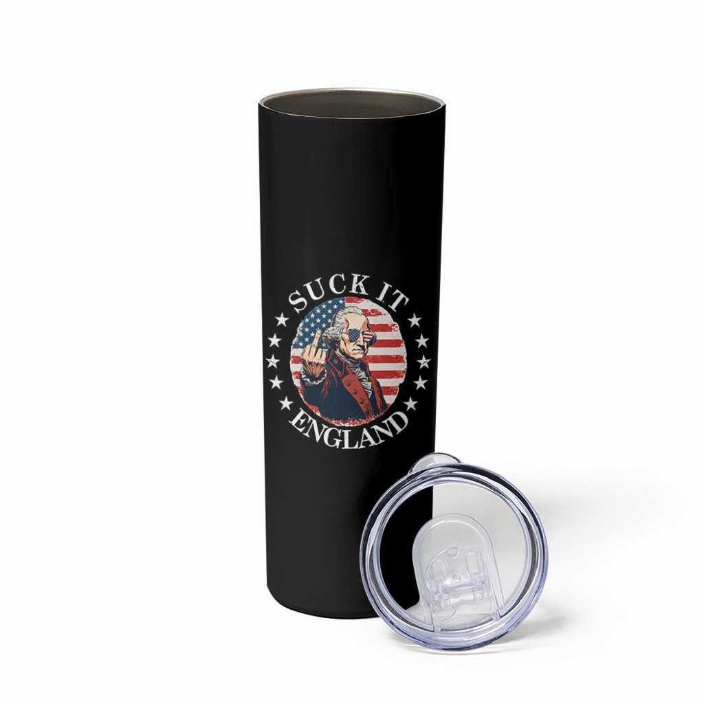 Funny George Washington Revolutionary War Skinny Tumbler Suck It England