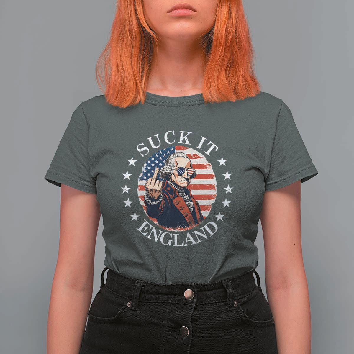 Funny George Washington Revolutionary War T Shirt For Women Suck It England