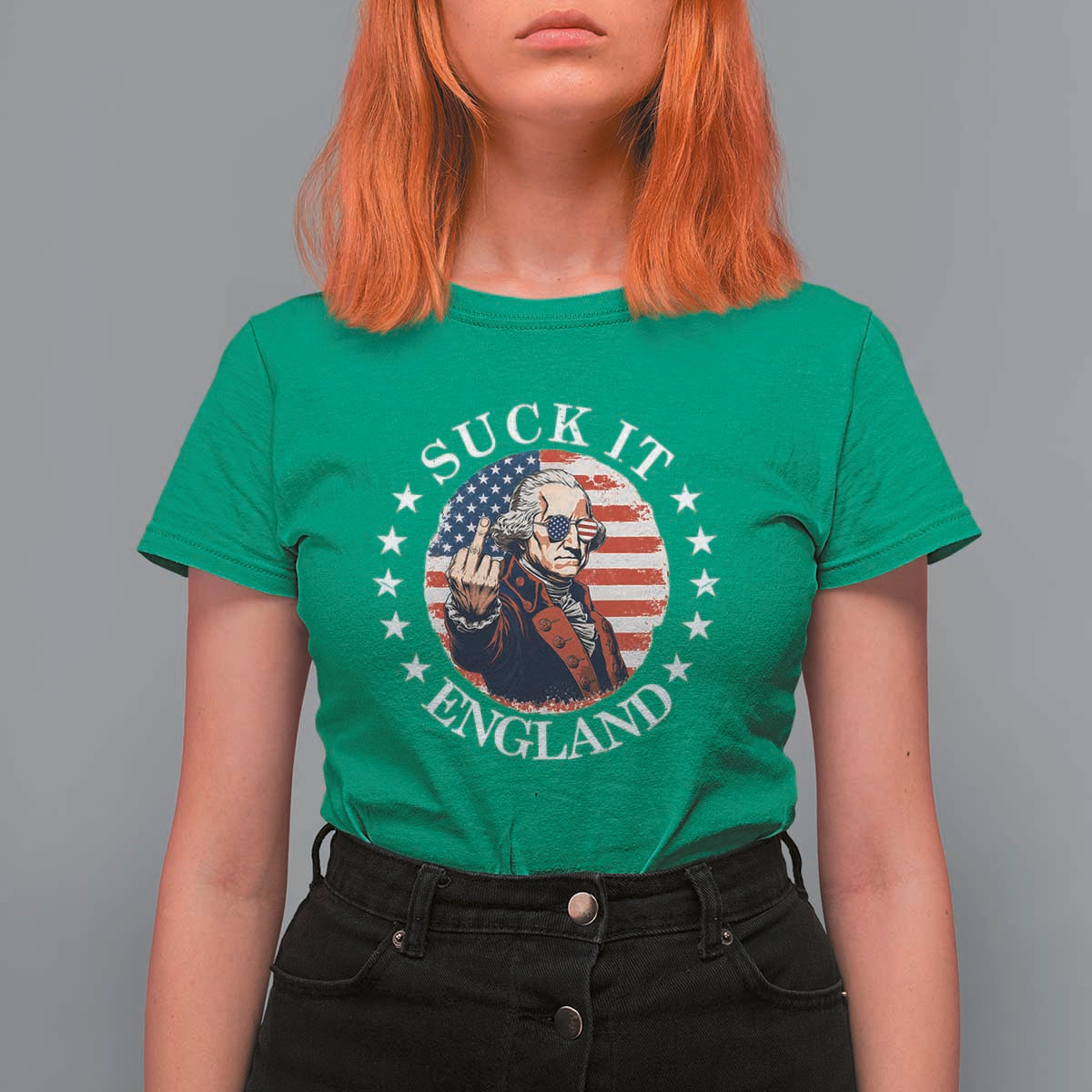 Funny George Washington Revolutionary War T Shirt For Women Suck It England