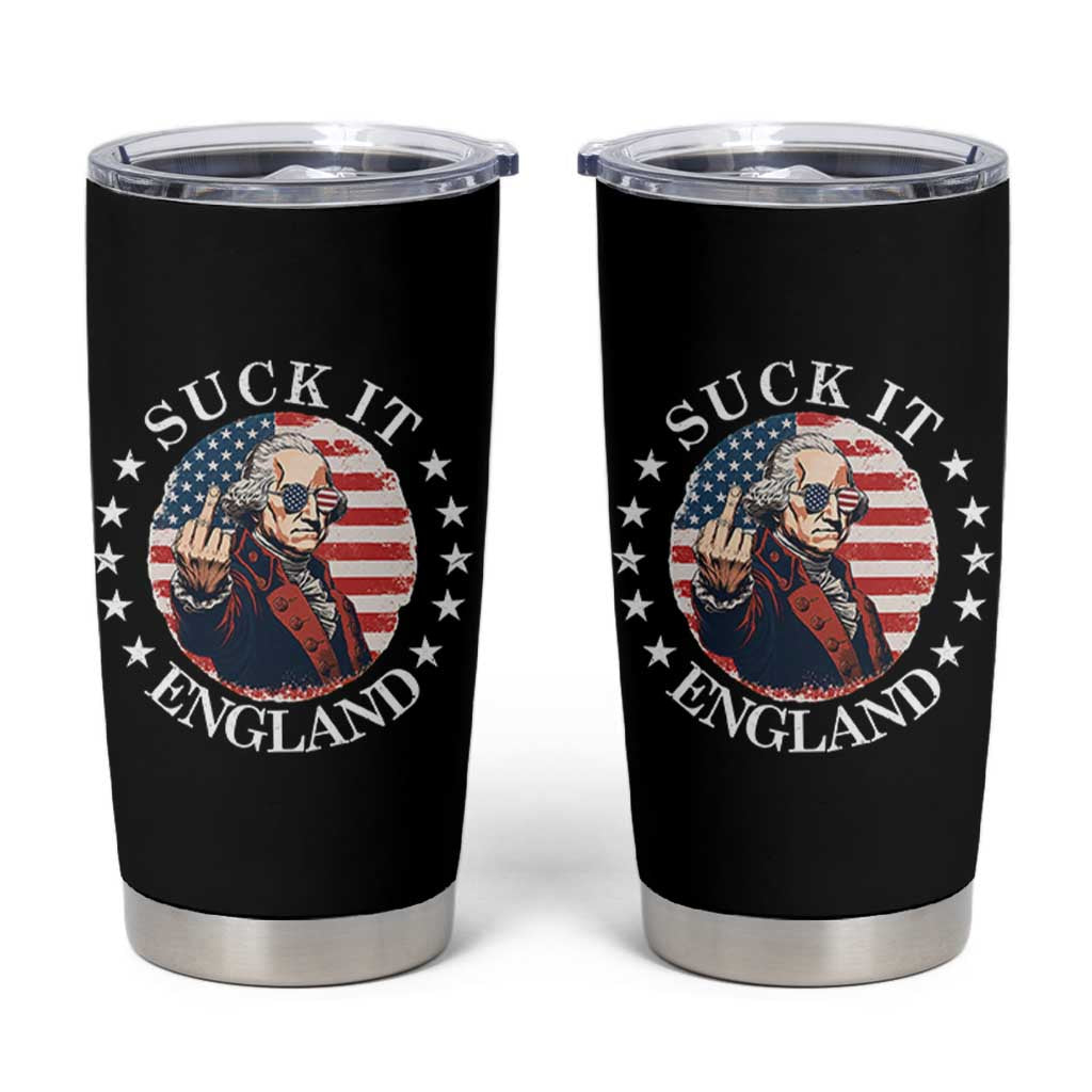 Funny George Washington Revolutionary War Tumbler Cup Suck It England