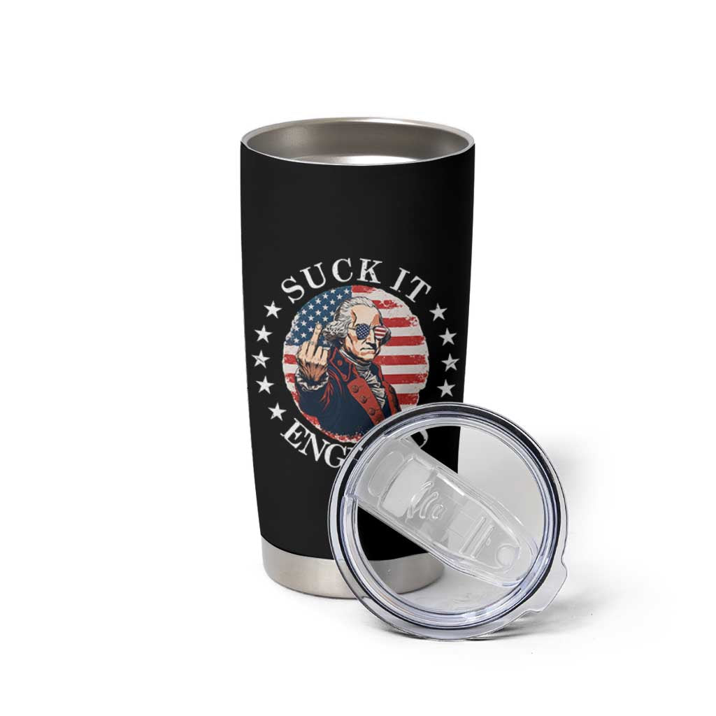 Funny George Washington Revolutionary War Tumbler Cup Suck It England
