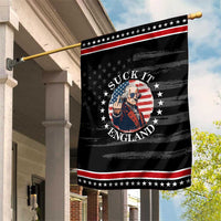 Funny George Washington Revolutionary War Patriotic Garden Flag Suck It England