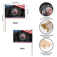 Funny George Washington Revolutionary War Patriotic Handheld Flag Suck It England