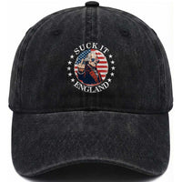 Funny George Washington Revolutionary War Washed Cotton Baseball Cap Suck It England