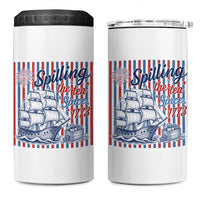 Spilling The Tea Since 1773 4 in 1 Can Cooler Tumbler Boston Tea Party USA History Humor