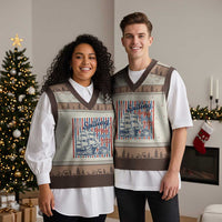 Spilling The Tea Since 1773 V-Neck Knit Sweater Vest Boston Tea Party USA History Humor
