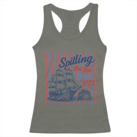 Spilling The Tea Since 1773 Racerback Tank Top Boston Tea Party USA History Humor