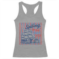 Spilling The Tea Since 1773 Racerback Tank Top Boston Tea Party USA History Humor