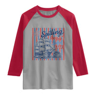 Spilling The Tea Since 1773 Raglan Shirt Boston Tea Party USA History Humor