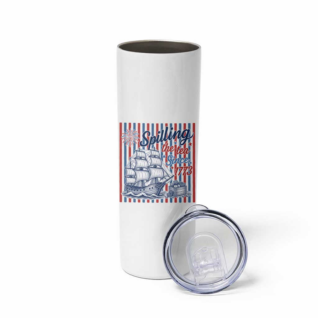 Spilling The Tea Since 1773 Skinny Tumbler Boston Tea Party USA History Humor