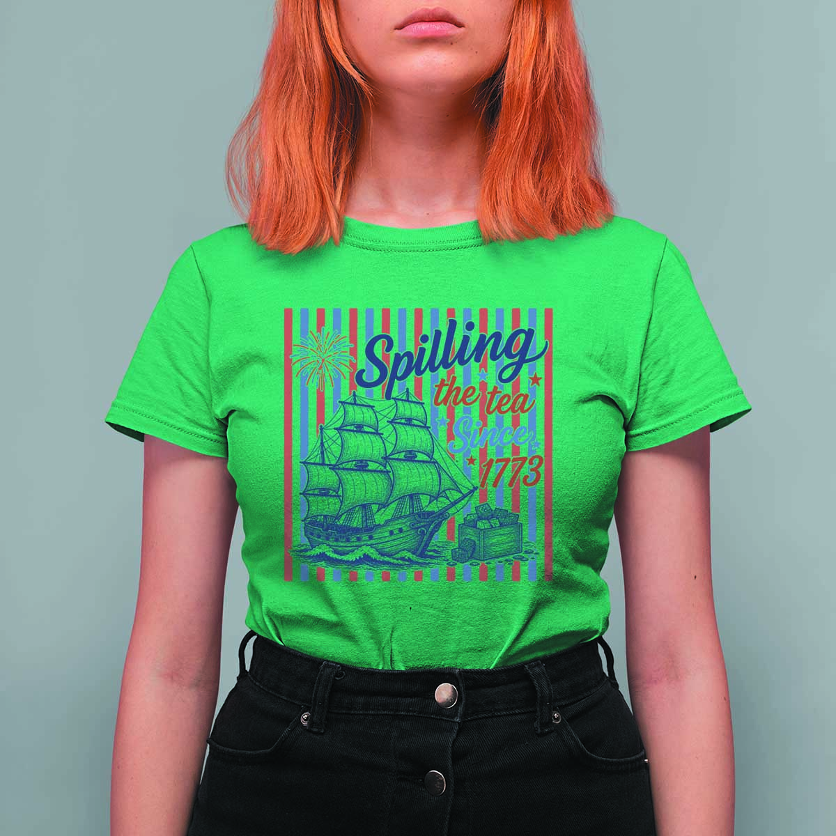 Spilling The Tea Since 1773 T Shirt For Women Boston Tea Party USA History Humor