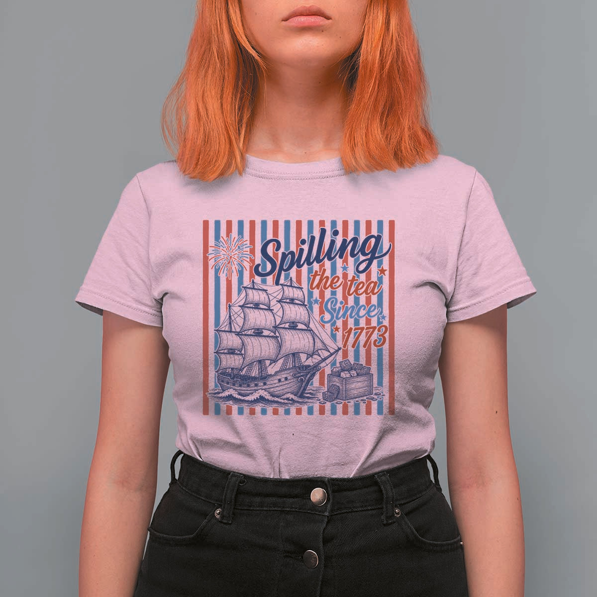 Spilling The Tea Since 1773 T Shirt For Women Boston Tea Party USA History Humor