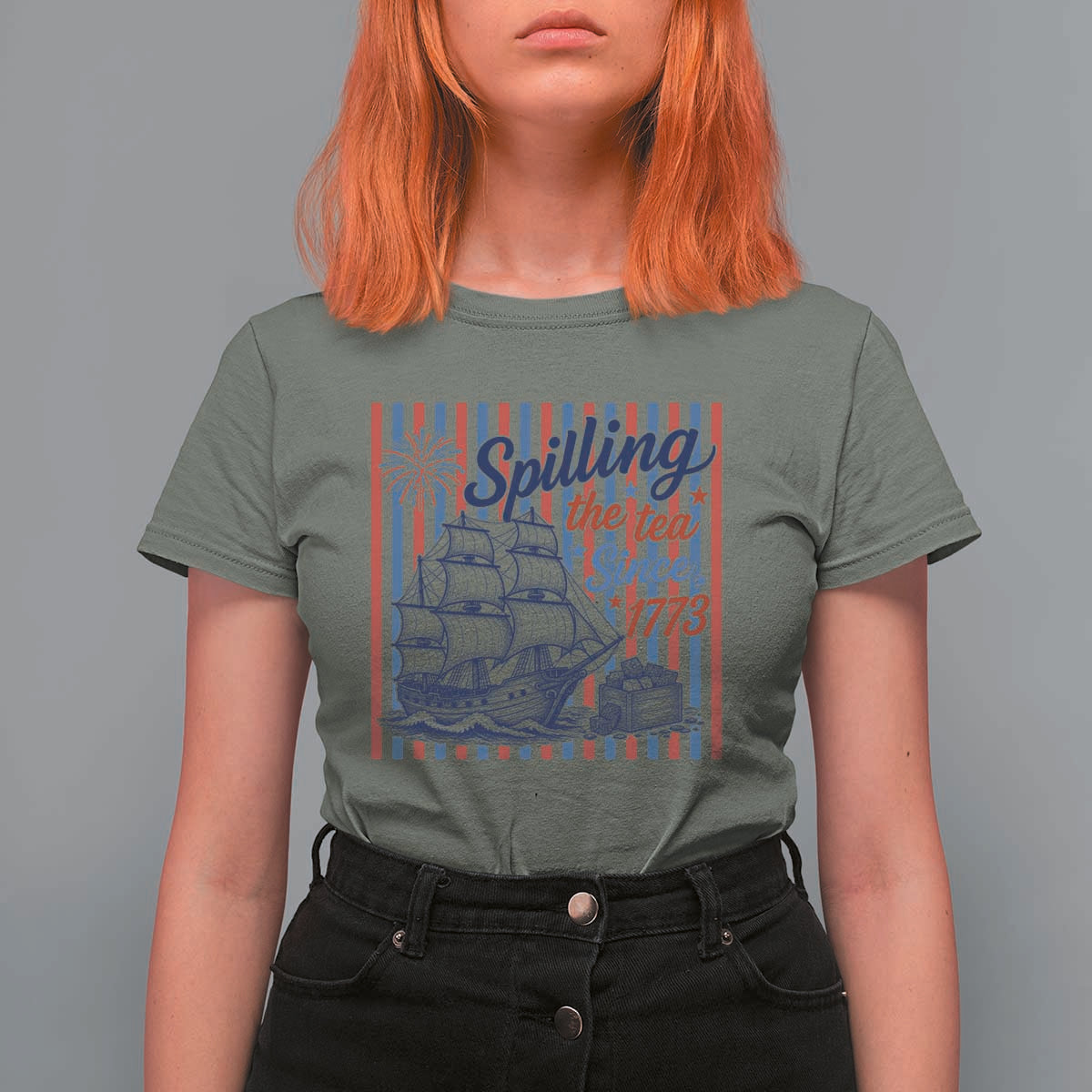 Spilling The Tea Since 1773 T Shirt For Women Boston Tea Party USA History Humor