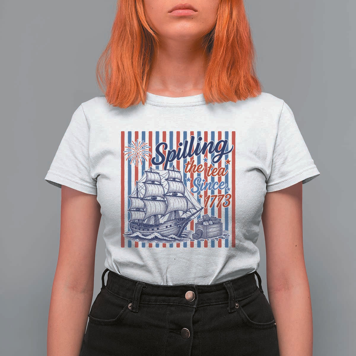 Spilling The Tea Since 1773 T Shirt For Women Boston Tea Party USA History Humor