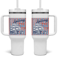 Spilling The Tea Since 1773 Tumbler With Handle Boston Tea Party USA History Humor