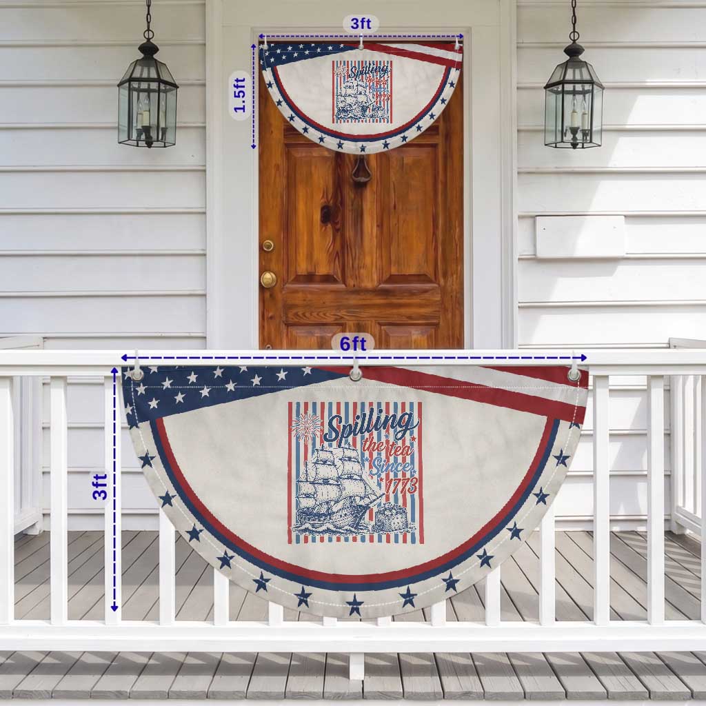 Spilling The Tea Since 1773 Patriotic Fan Flag Boston Tea Party USA History Humor