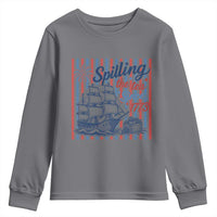 Spilling The Tea Since 1773 Youth Sweatshirt Boston Tea Party USA History Humor