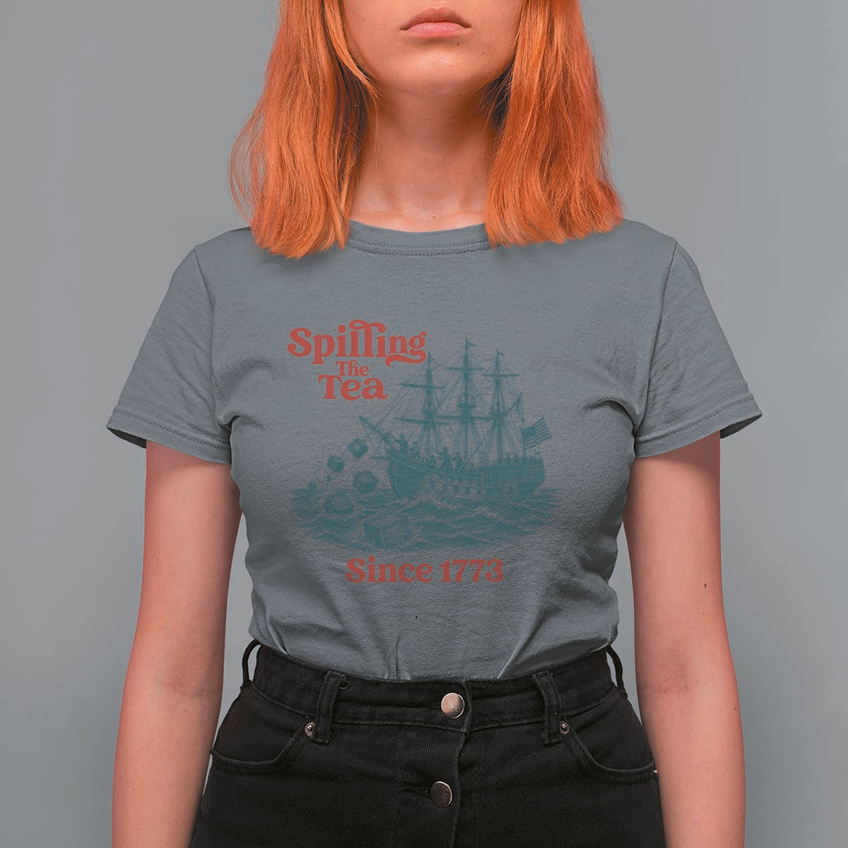 Spilling The Tea Since 1773 T Shirt For Women American History Gift