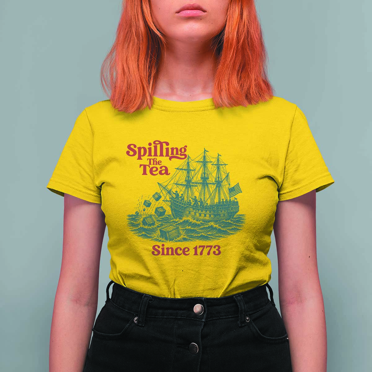 Spilling The Tea Since 1773 T Shirt For Women American History Gift
