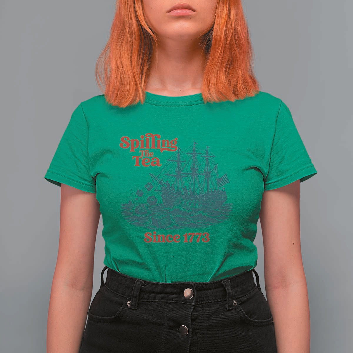 Spilling The Tea Since 1773 T Shirt For Women American History Gift