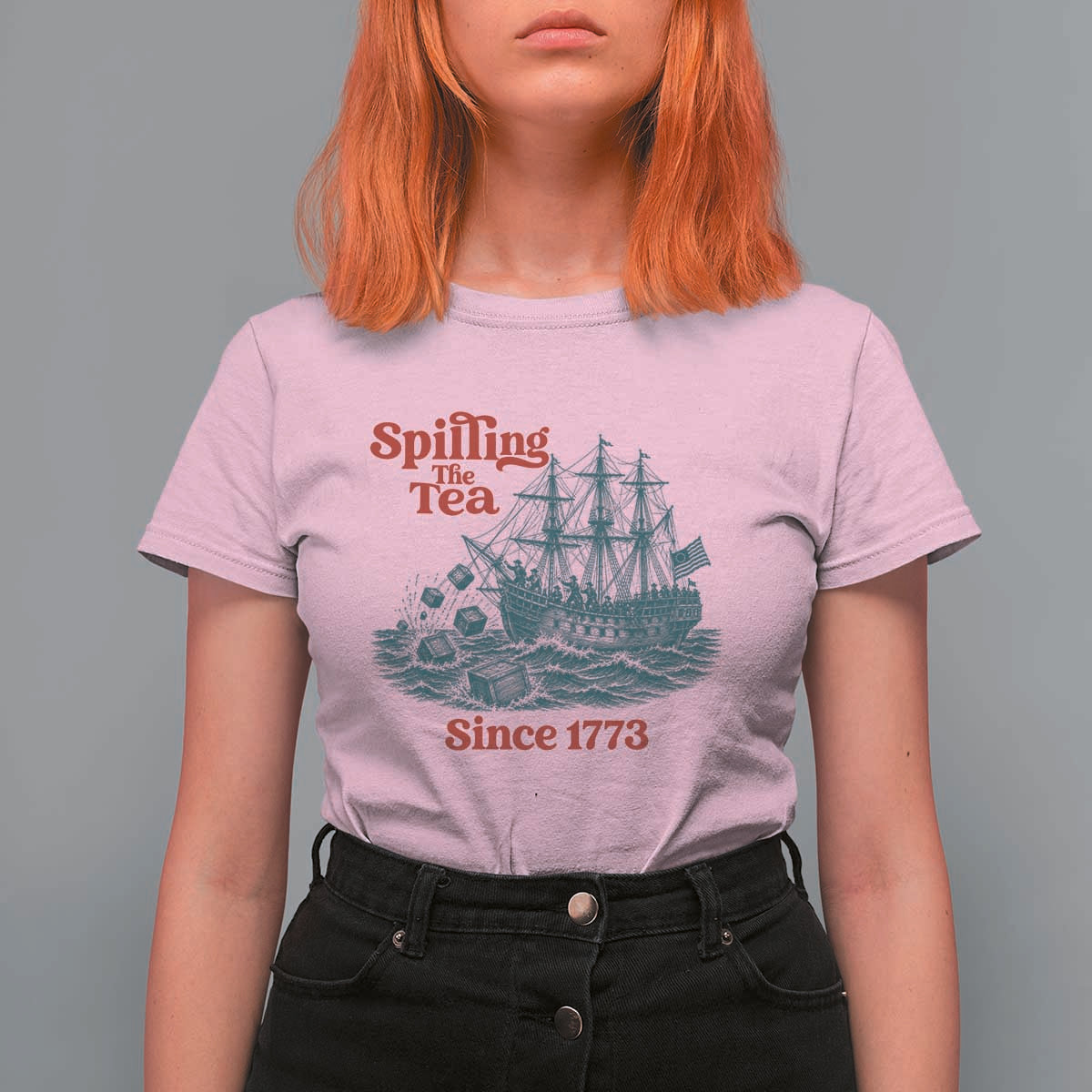 Spilling The Tea Since 1773 T Shirt For Women American History Gift