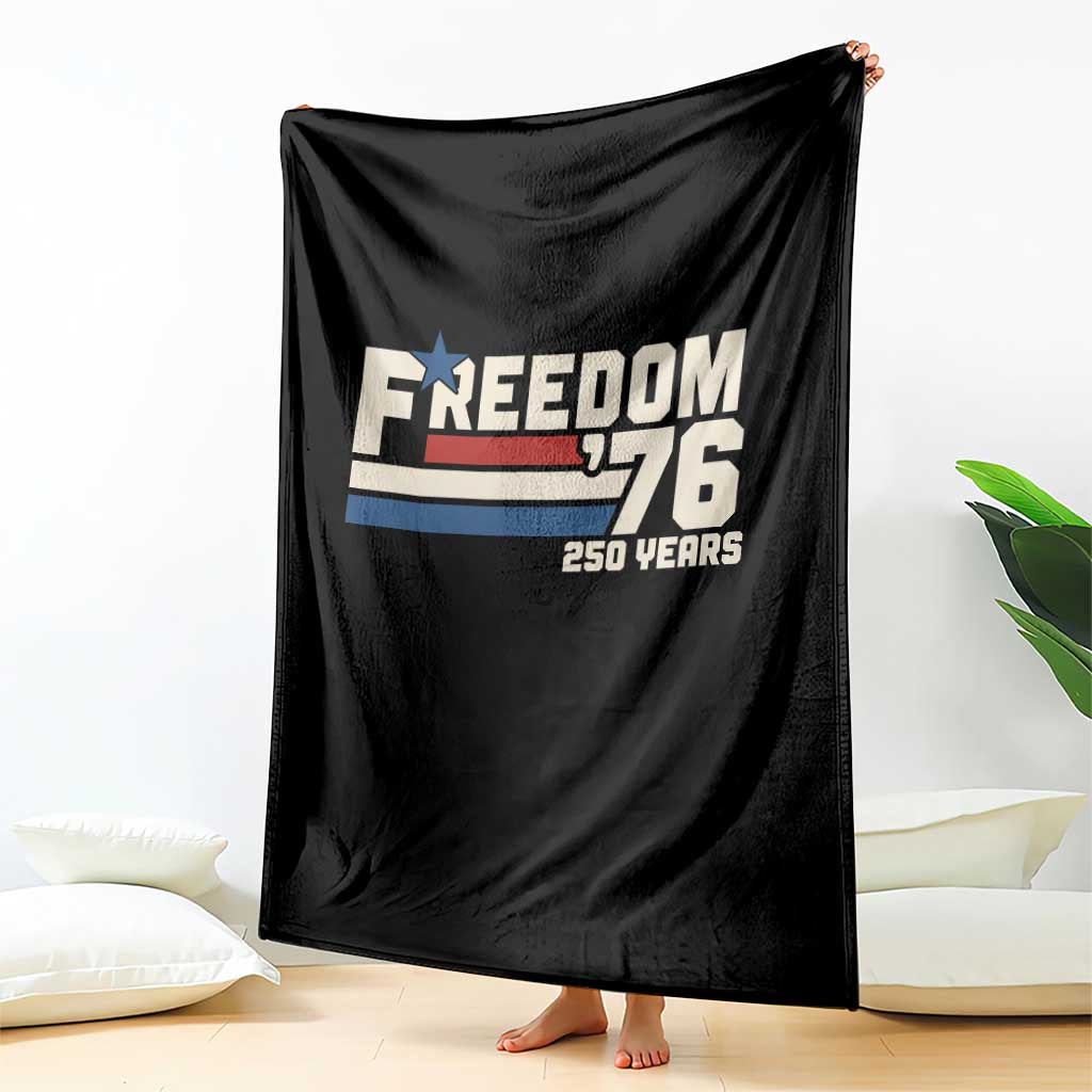America Retro 250 Years Freedom USA 1776 2026 Throw Blanket