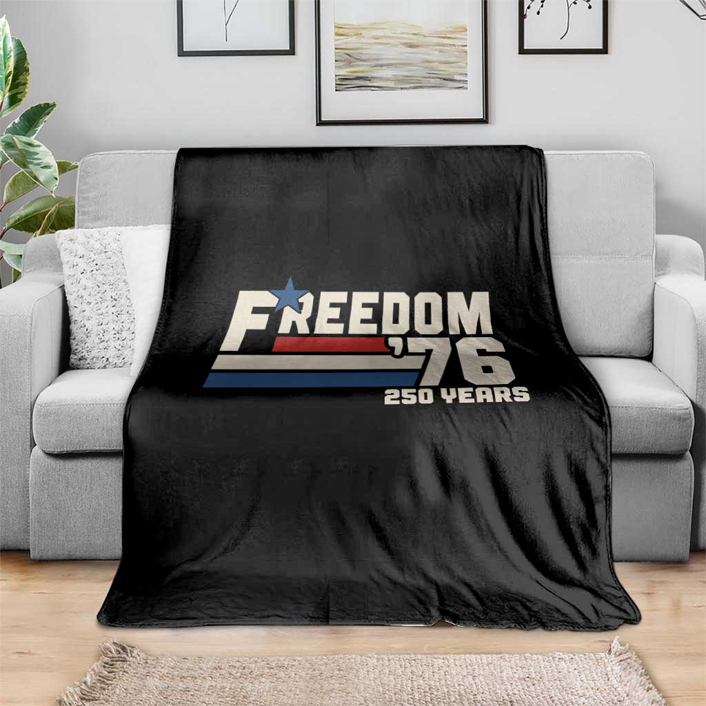 America Retro 250 Years Freedom USA 1776 2026 Throw Blanket