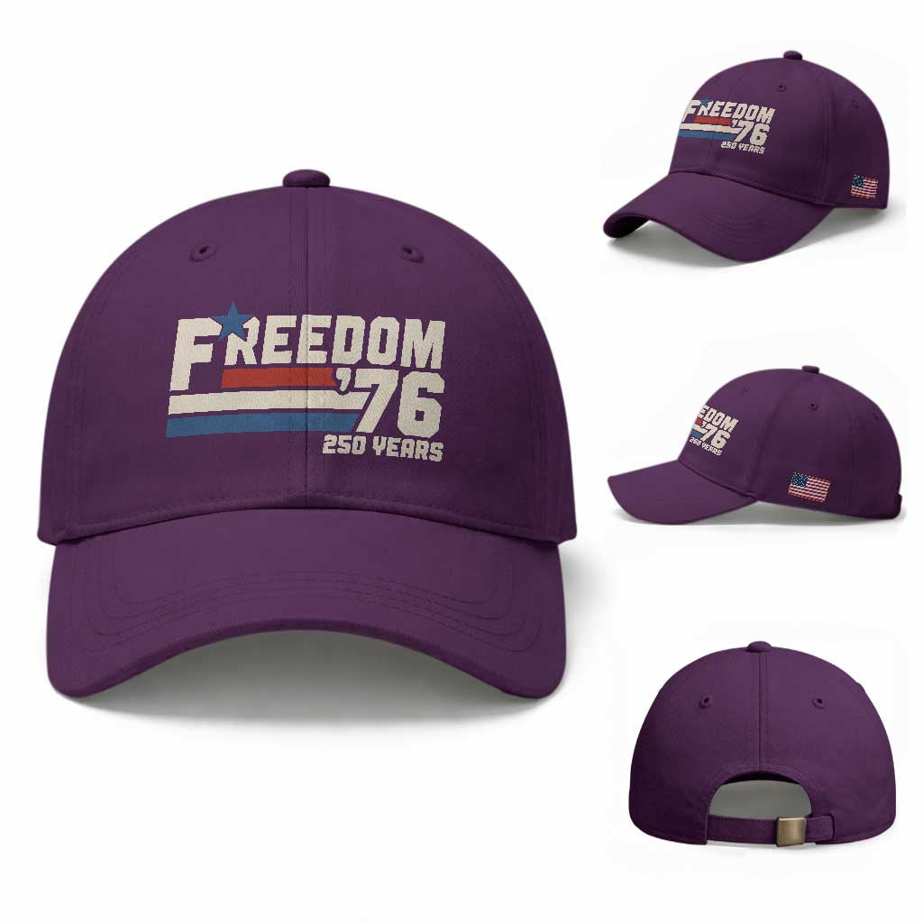 America Retro 250 Years Freedom USA 1776 2026 Baseball Cap