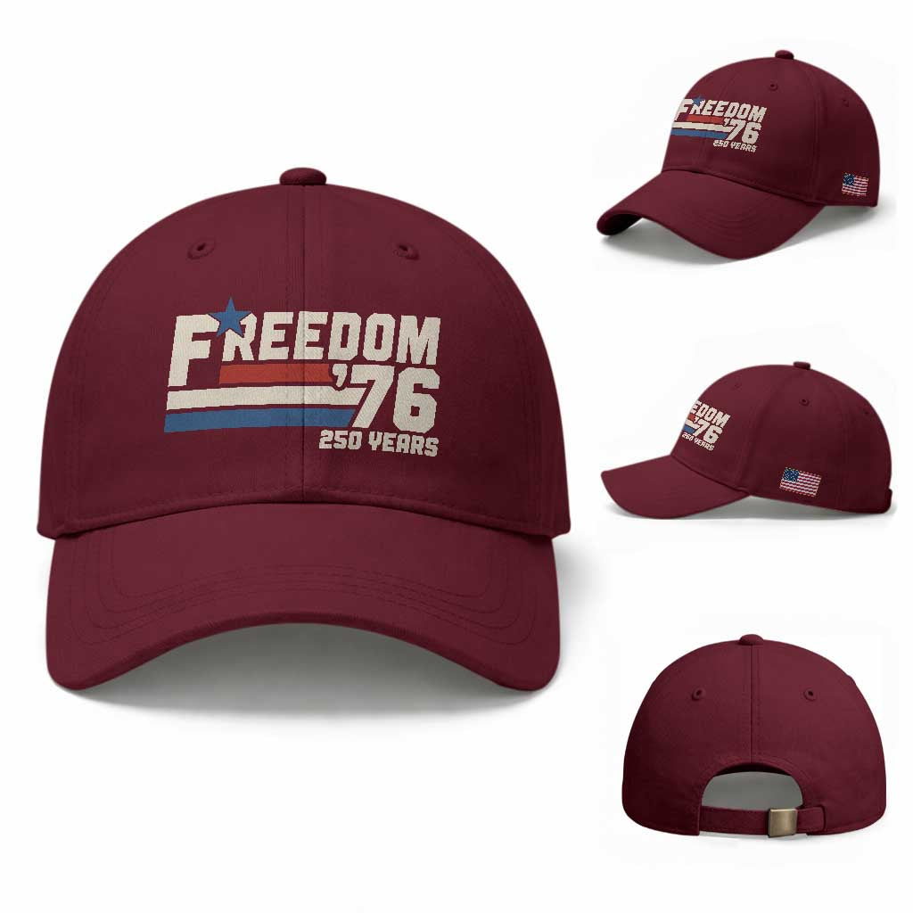 America Retro 250 Years Freedom USA 1776 2026 Baseball Cap