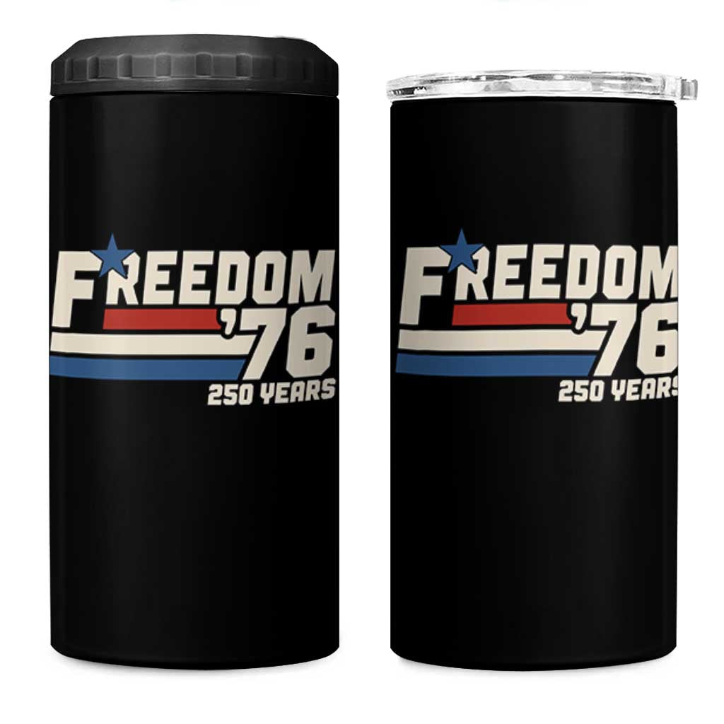 America Retro 250 Years Freedom USA 1776 2026 4 in 1 Can Cooler Tumbler