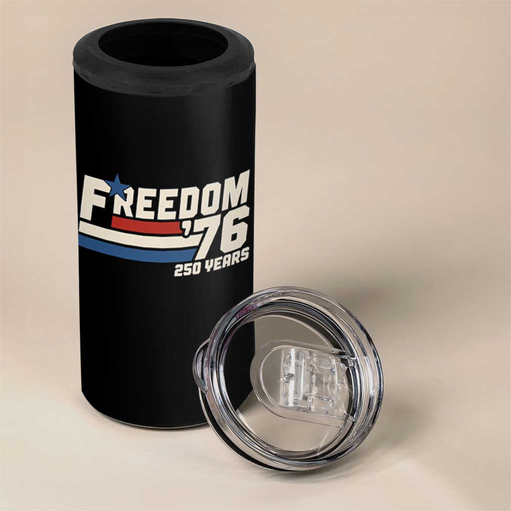 America Retro 250 Years Freedom USA 1776 2026 4 in 1 Can Cooler Tumbler