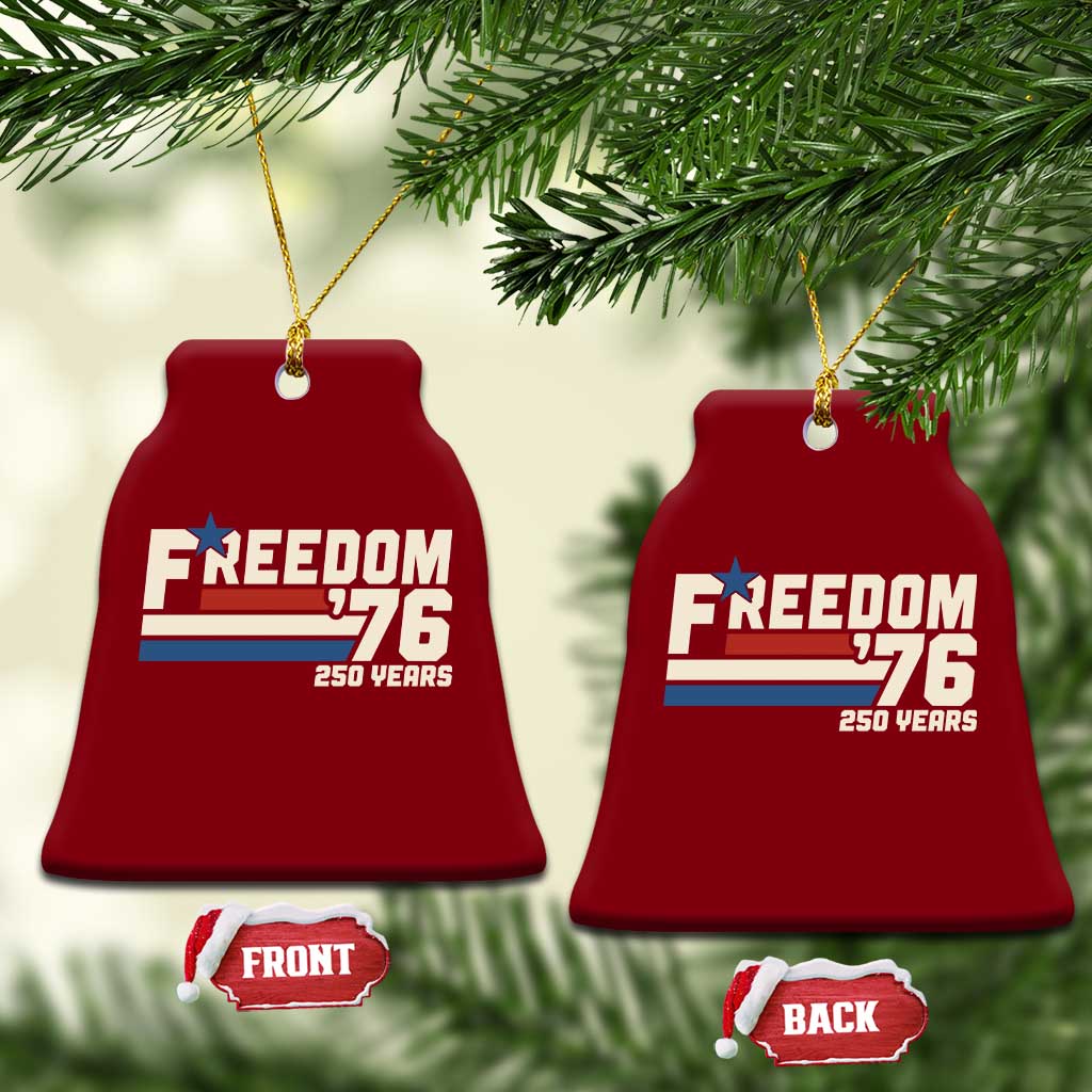 America Retro 250 Years Freedom USA 1776 2026 Ceramic Ornament